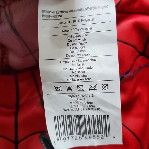 LIKE NEW! Marvel Spiderman Red & Blue Kids Superhero Costume; Size:8 - Picture 10 of 16